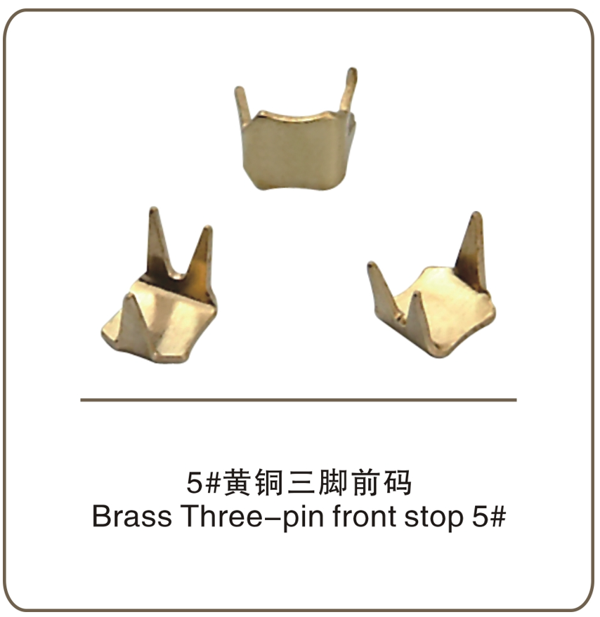 5# Brass Three Pin Front Size