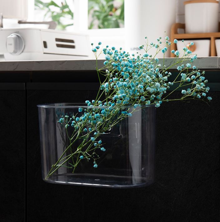 Wall-mounted kitchen trash can