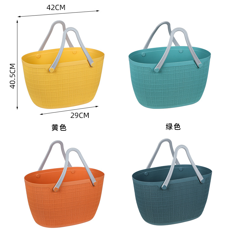 Large laundry basket portable portable grocery basket can be stacked with linen grain storage basket wholesale