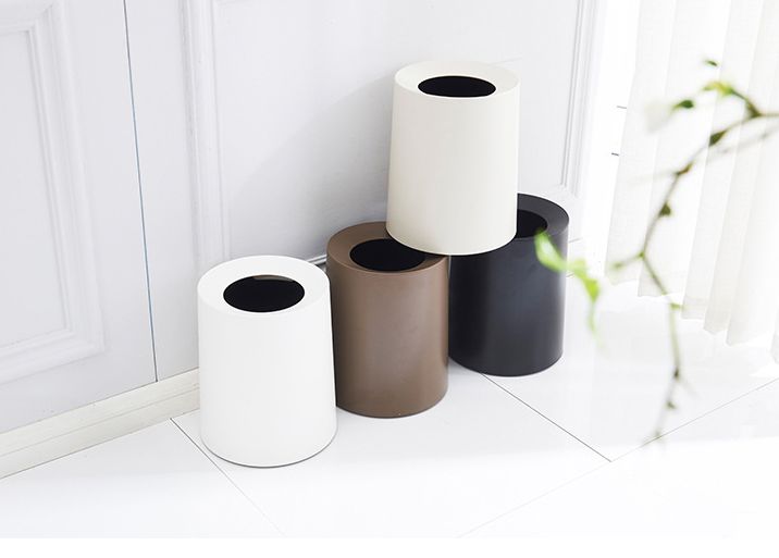 Fashion round plastic trash can