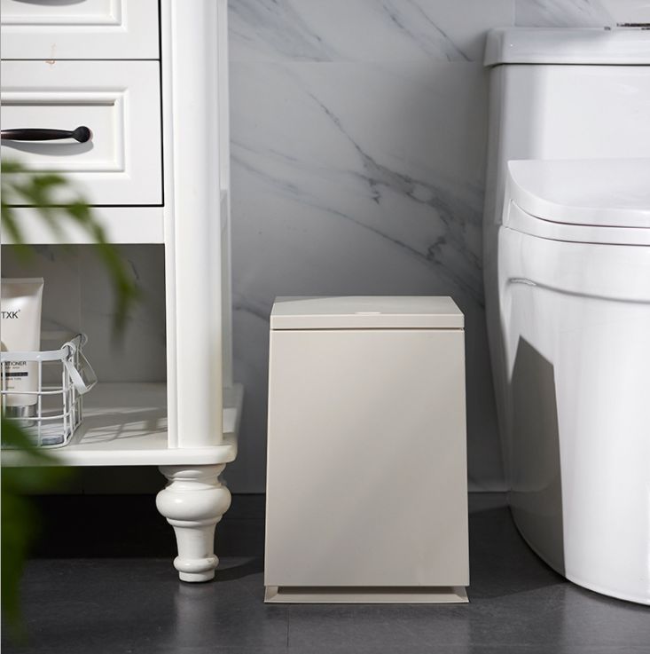 Square plastic trash can