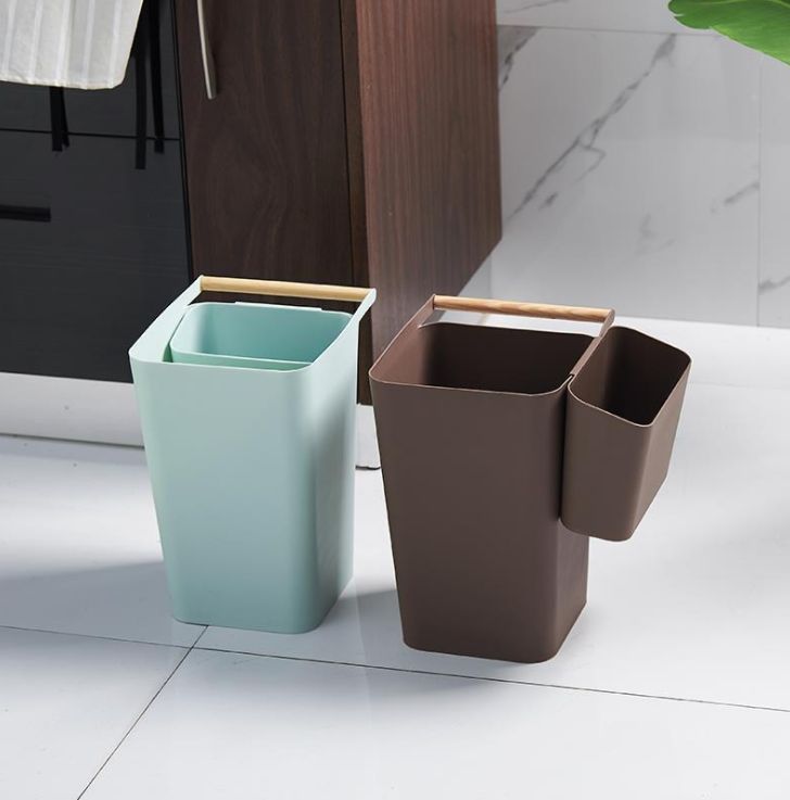 Long type sorting trash can