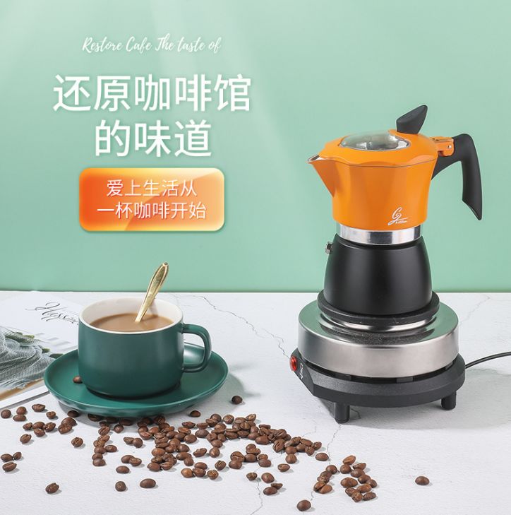 New double color clear lid coffee pot