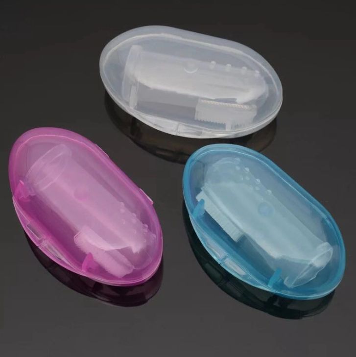 Toothbrush with silicone finger cover for kids
