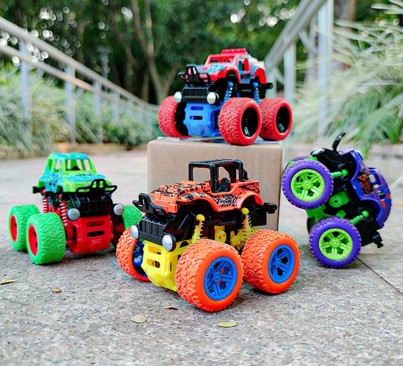 Inertia four-wheel drive off-road vehicle model, boys' and children's toy car wholesale, Bigfoot durable mechanism gift, gift-giving Specification image