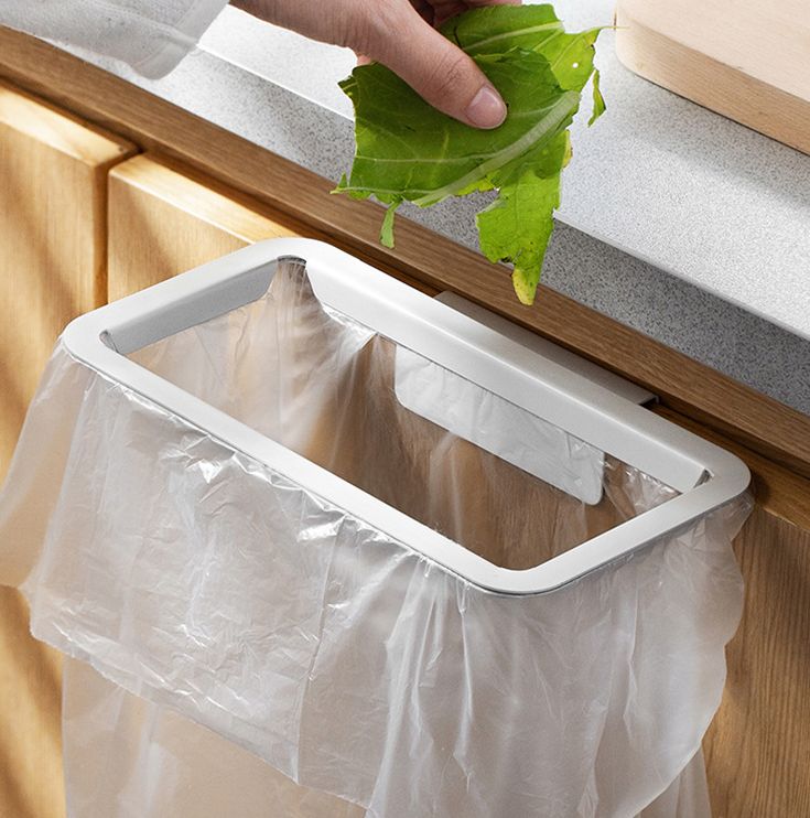 Cabinet trash hanger