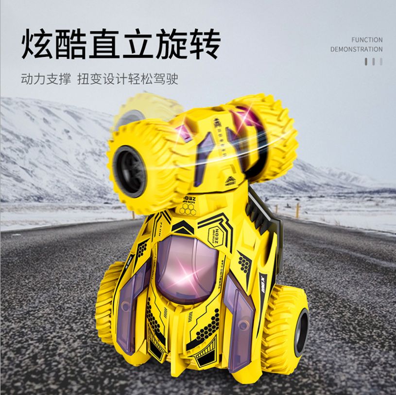 Douyin Internet celebrity children's inertial rebound force boy stunt rotating four-wheel drive off-road car toys Street stall supermarket gifts details Picture