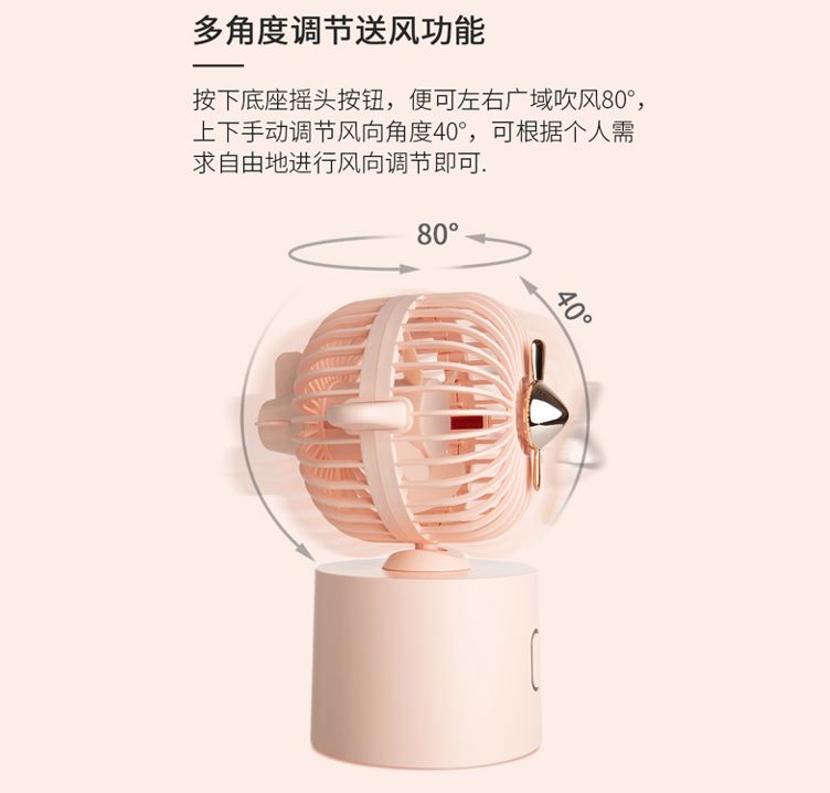 Small oscillating fan for aircraft Specification image