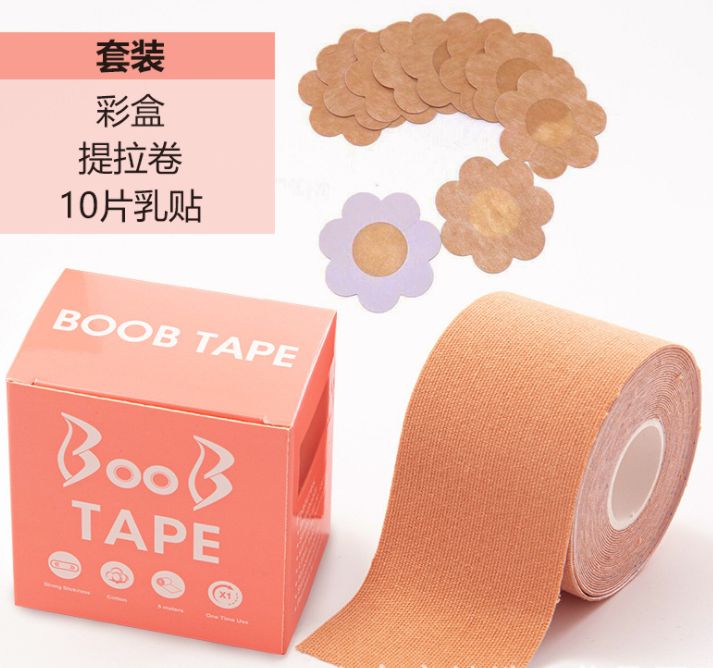 Elastic fabric rabbit ear lift and roll chest tape Item Picture