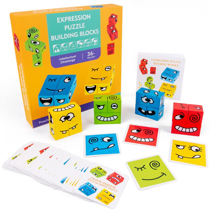 New, unique and fun children's board games, cross-border toys, face-changing Rubik's Cube building blocks, interactive puzzle games, challenge toys