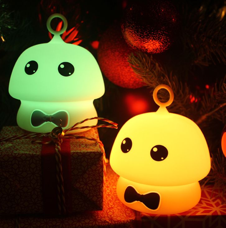 Mushroom night light USB smart creative silicone table lamp