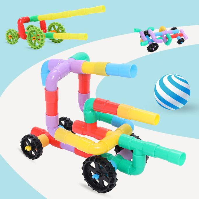 Factory wholesale water pipe assembly building blocks, DIY, 2-9 years old boys and girls, kindergarten desktop children's toys Application Scenario