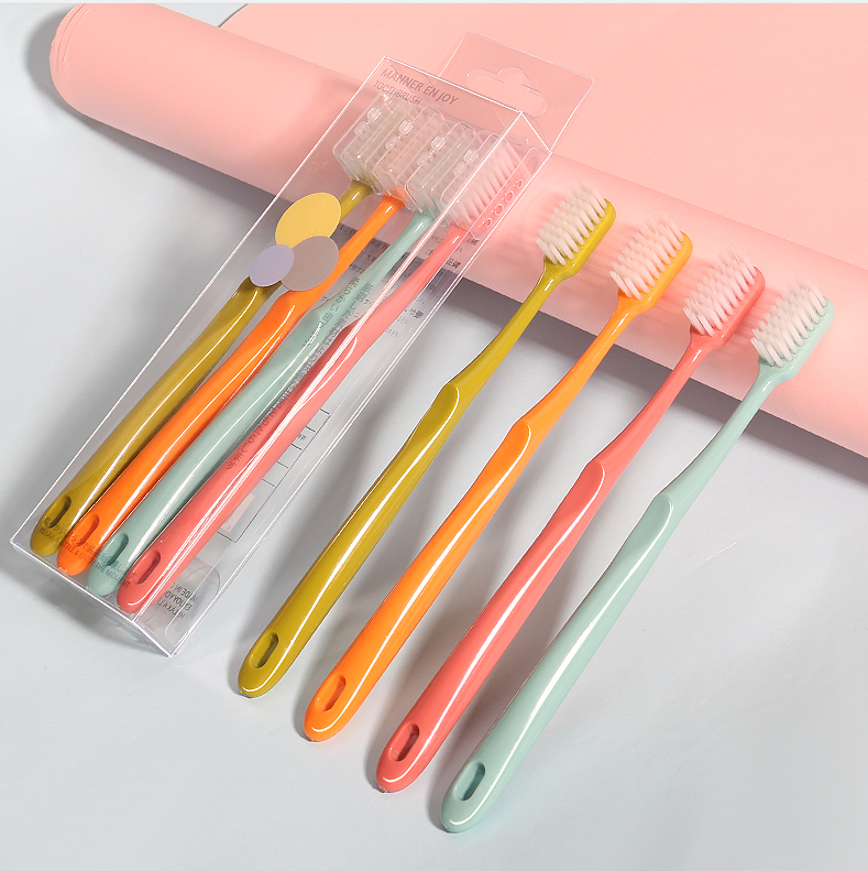 Toothbrush Soft bristles home home pack Adult Ladies Men cute colorful girl student toothbrush