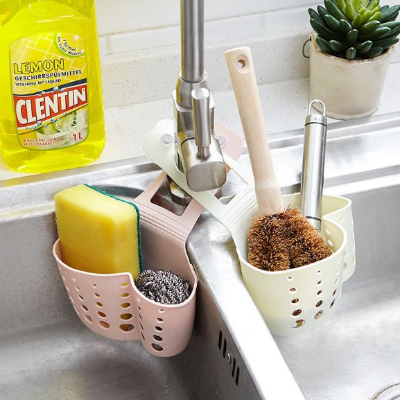 Sponge storage, steel wool ball storage, scouring pad storage, draining hanging bag details Picture