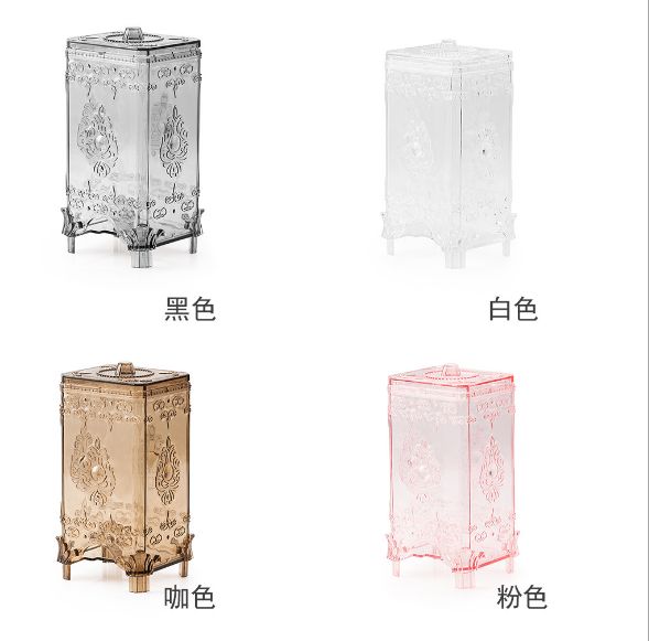 Desktop storage box, makeup remover cotton box, transparent cotton box Item Picture