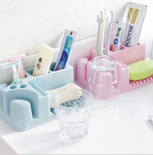 Bathroom shelf Toothbrush organizer