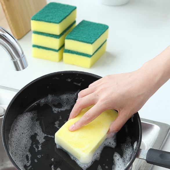 Sponge blocks for washing dishes and POTS