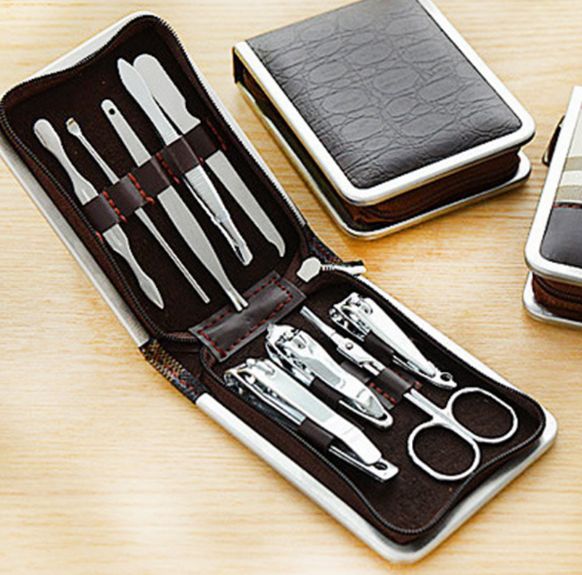 A 9-piece nail clipper set