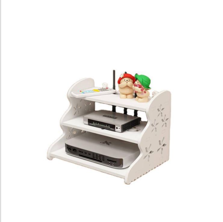 路由器置物架/电视机机顶盒白底实物图