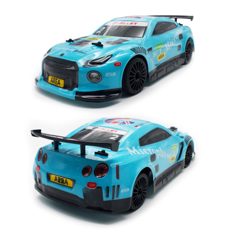 Cross-border exclusive 2.4G high-speed remote control car, 1:14 scale with LED light remote control drift car, electric four-wheel drive racing car, excellent alloy racing car, 18-way remote control car Item Picture