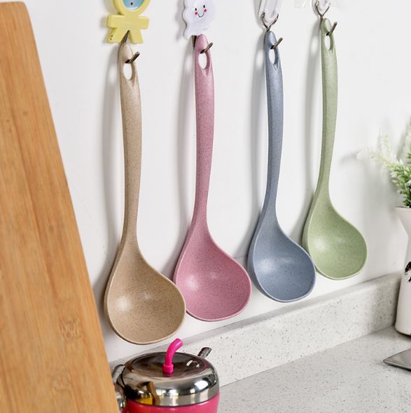 Thickened long handle soup spoon