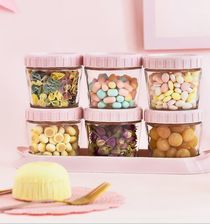 Food sealed jar Glass storage jar three sets