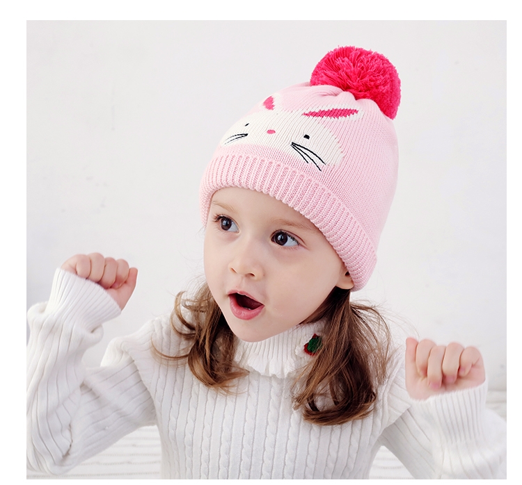 Furry Hat Industry Card Three-Piece Hat Scarf Gloves Animal Suit Knitted Woolen Hat Specification drawing