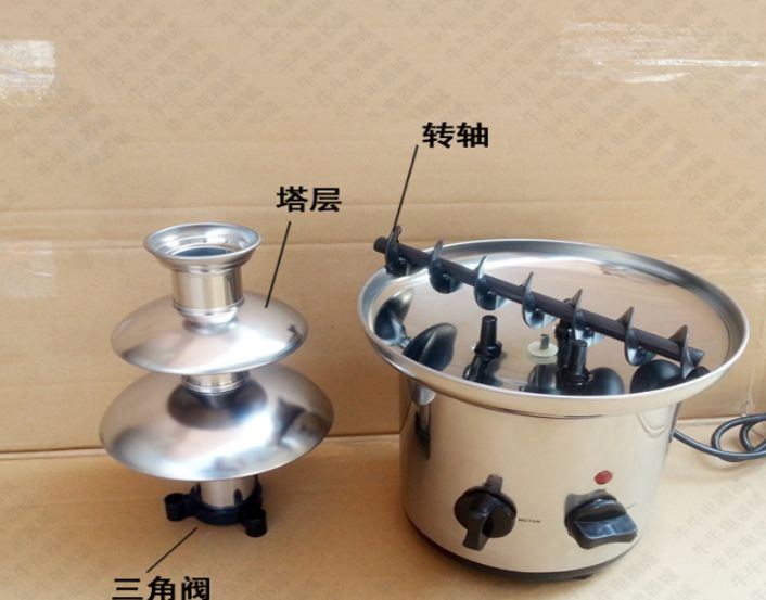 Chocolate fountain three layer chocolate fountain machine waterfall hot pot melting machine