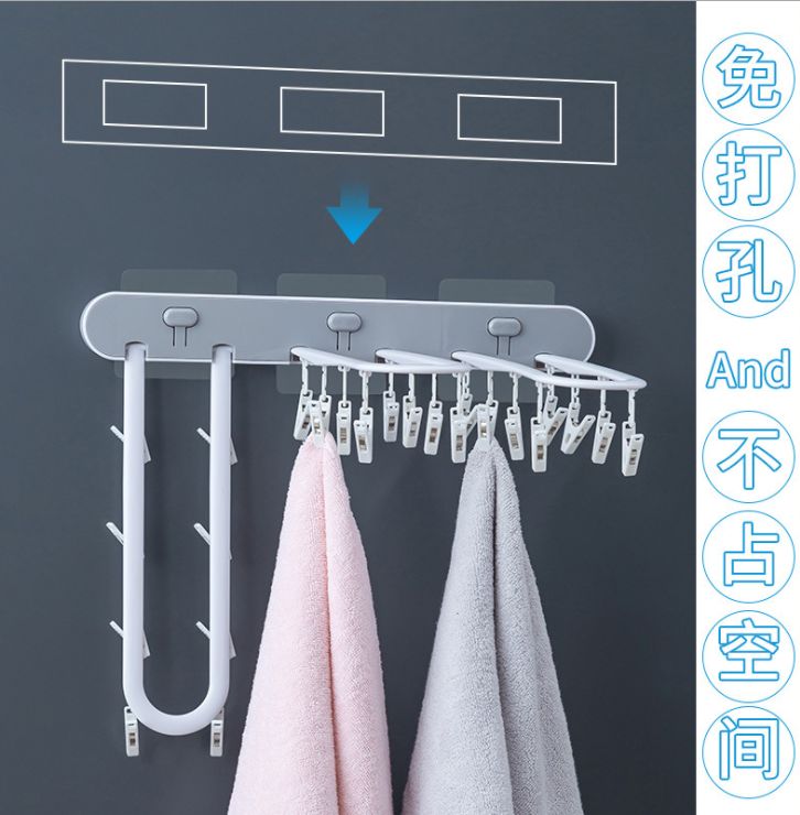 Perforation-free folding hanger with 24 multi-row clips