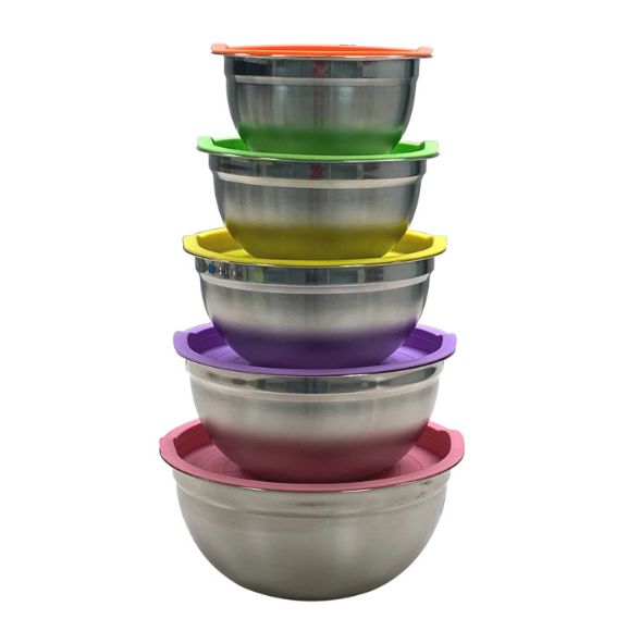 A set of 5 mixing bowls Item Picture