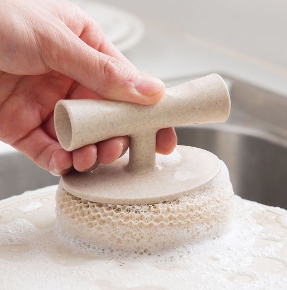 Sink countertop brush