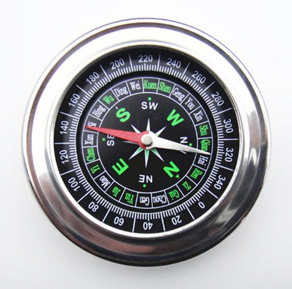 75mm outdoor products Hiking camping stainless steel compass