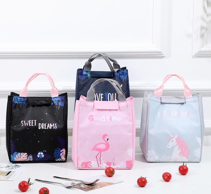 Portable bento bag students Japanese insulated lunch box bag