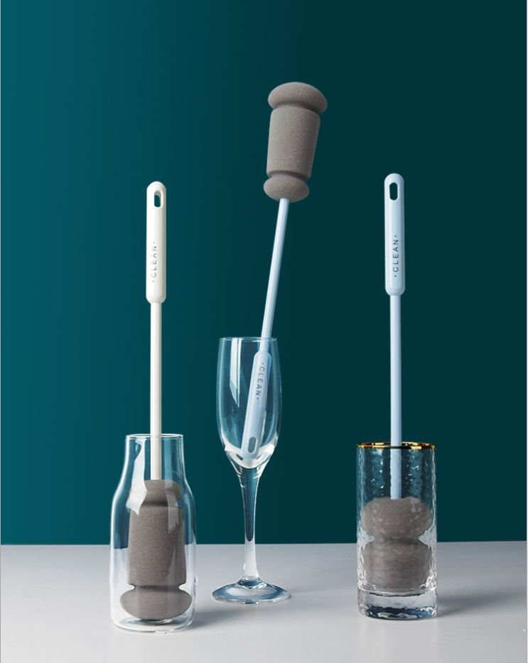 Clean bath House long handle sponge wash cup brush kitchen cleaning tools household bottle brush Clean brush Wash cup sponge