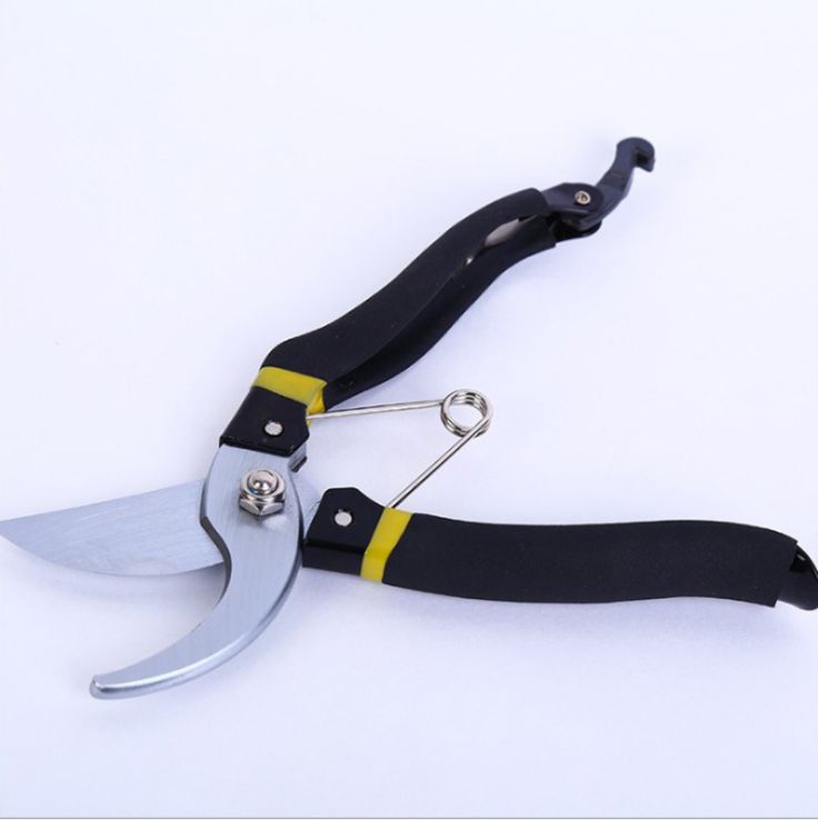 台湾青藤木园林剪刀 修枝剪 果枝/防滑耐磨黑黄手柄 花枝修剪细节图