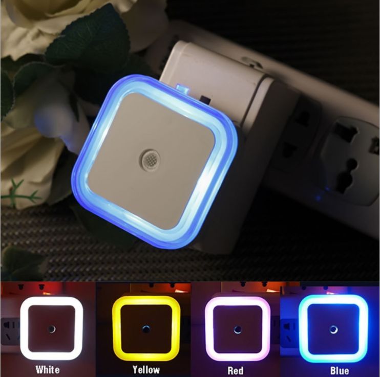 Light-controlled led creative plug-in energy saving bedroom hallway night light details Picture