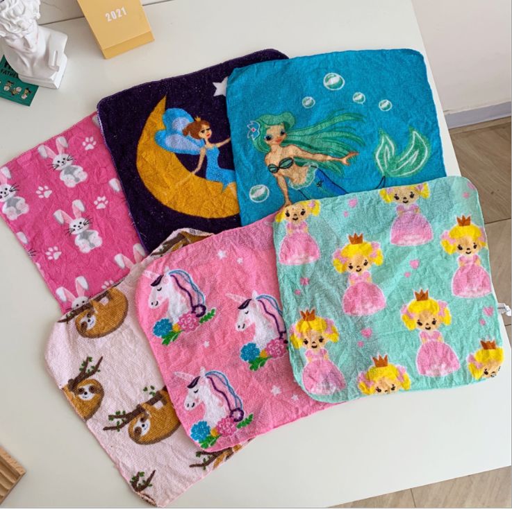 Cartoonish and cute multi-style patterned compressed towels