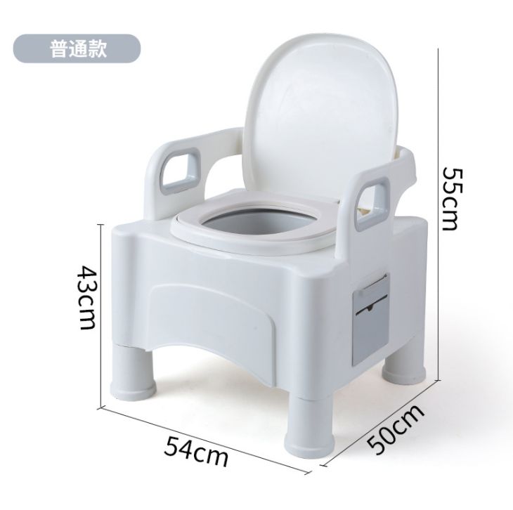 可移动坐便器孕妇马桶白底实物图