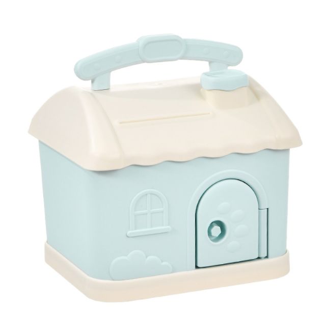 Creative money box, cartoon cute square change jar, metal jewelry box Item Picture