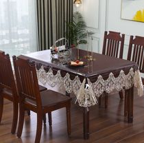 pvc thin lace edge end table cloth leave-in table cloth