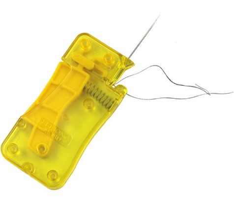 Yellow threading tool with spring, threading tool, threading tool, needle recognition tool, threading tool Application Scenario