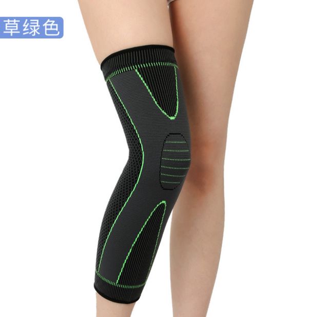 Extended sports knee pads, leg guards, pressure knee pads, breathable double corrugated long knee pads, knitted knee pads, single piece Specification image