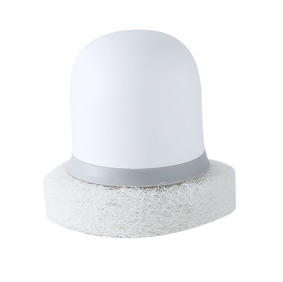 Sponge cleaner for home use, hand-safe dishwashing brush, trendy design, simple and solid color, with handle for cleaning POTS and dishes Item Picture