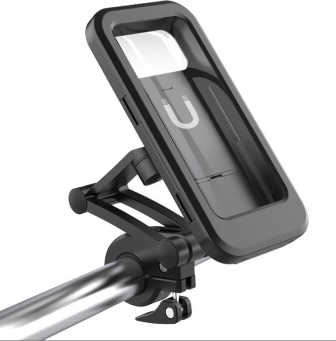 Motorcycle waterproof phone stand Takeaway rider Waterproof handlebar navigation stand Application Scenario