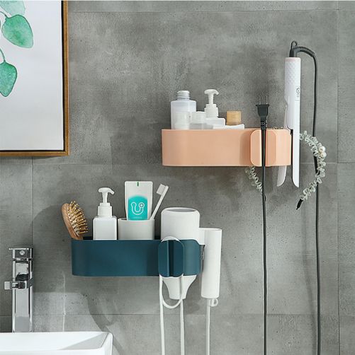 Wall hanging hair dryer stand storage rack