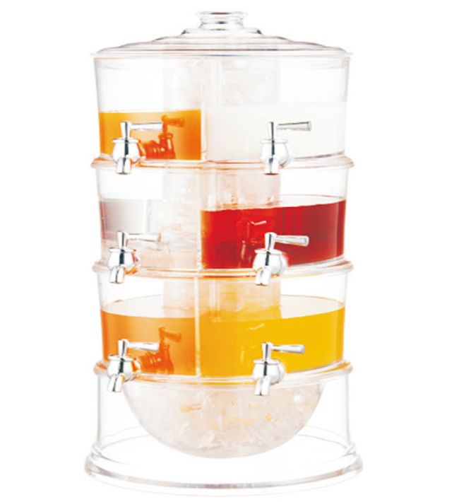 Three layer double head iced juicer