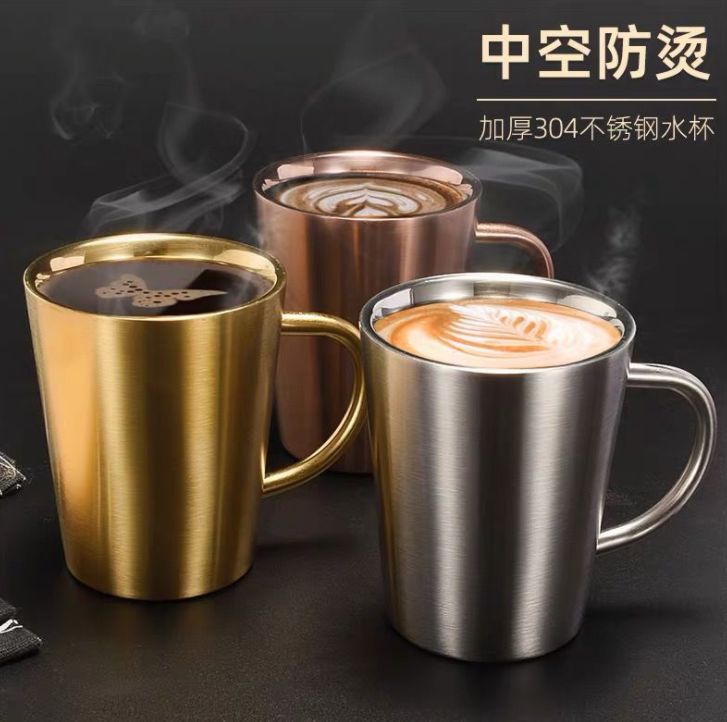 304 stainless steel double-layer insulated office mug