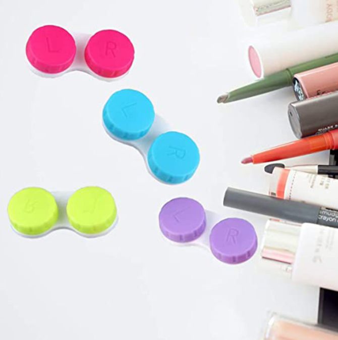 Portable dual-color care box, multi-color care box and beauty contact box details Picture