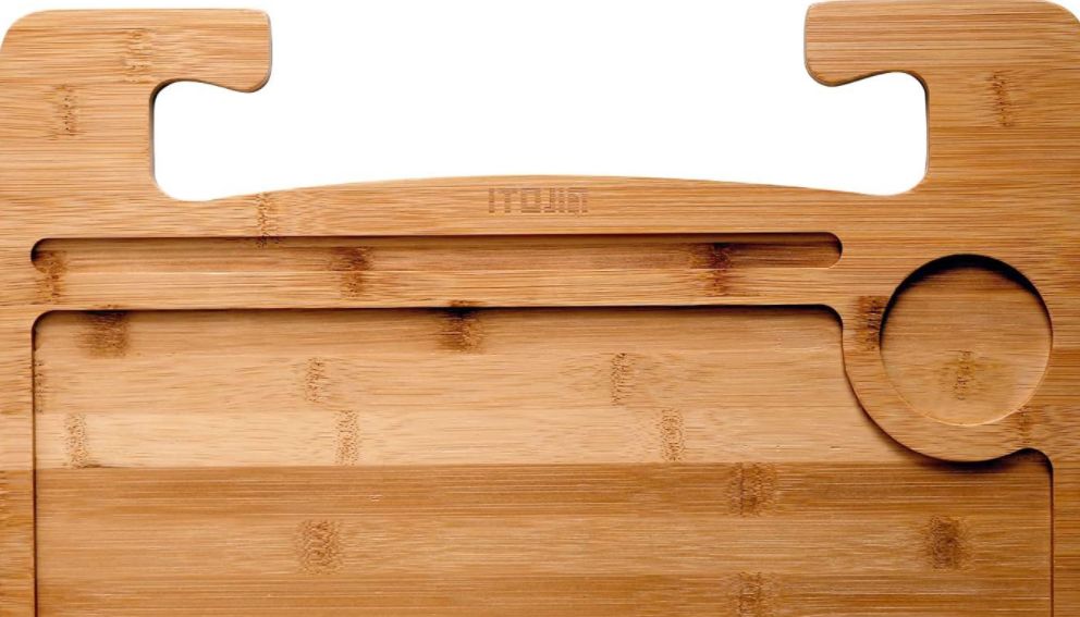 竹制车载电脑写字台餐盘汽车方向细节图