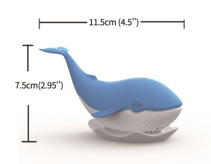Silicone whale tea strapping Specification image